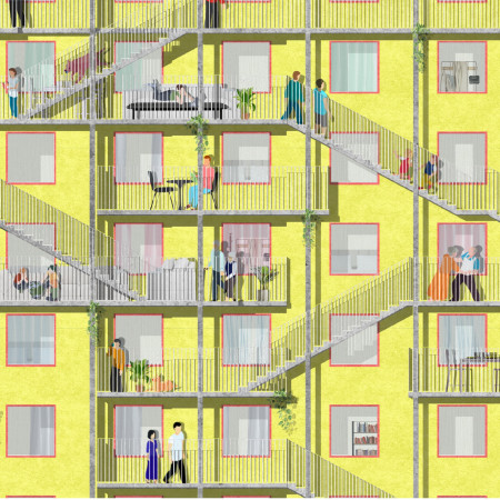 Integrated Emergency Shelters With Modular Concrete Panels and Flexible Living Spaces  