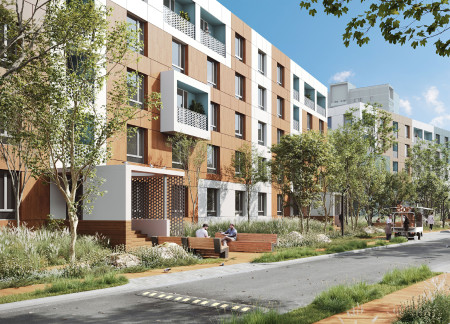 Charred Wooden Shingles and Cross-Laminated Timber Create a Multifunctional Urban Hub