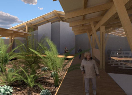 Charred Wooden Shingles and Cross-Laminated Timber Define A Sustainable Community Hub  
