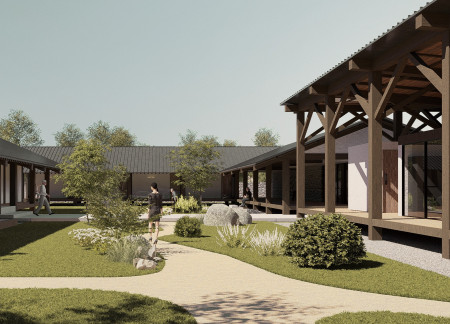 Charred Wooden Shingles Combined with Cross-Laminated Timber Panels in Sustainable Community Living  