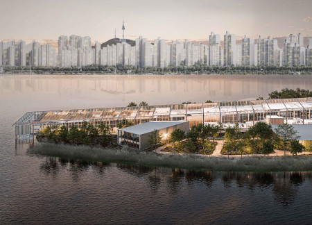 Charred Wooden Shingles and Large Glass Panels in a Versatile Urban Community Space  