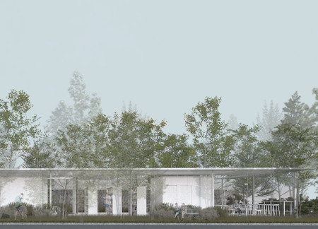 Charred Wooden Shingles and Cross-Laminated Timber Panels Defining a Versatile Urban Community Hub