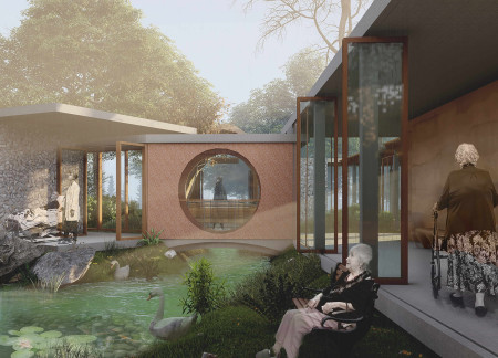 Charred Wooden Shingles and Green Roofs Shape Sustainable Urban Living