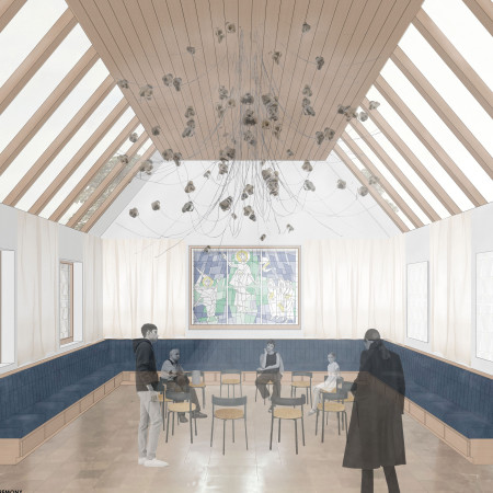 Charred Wooden Shingles and Natural Ventilation Defining a Community Hub Through Biophilic Design  