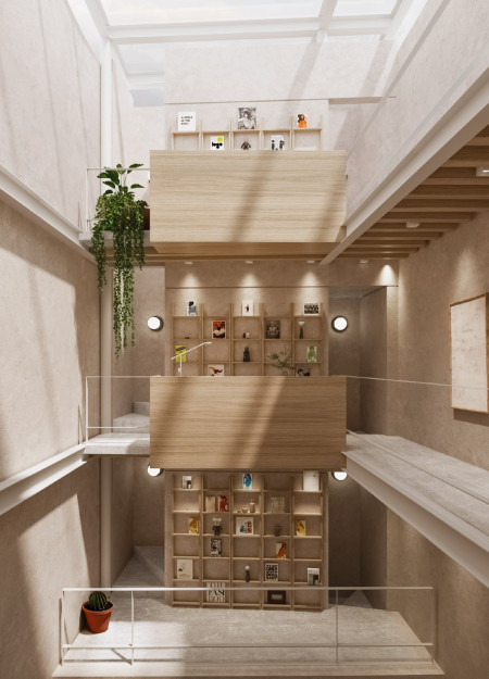 Charred Wooden Shingles and Cross-Laminated Timber Panels Crafting a Modern Community Hub