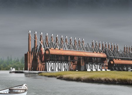 Charred Wooden Shingles and Cross-Laminated Timber Create a Flexible Community Hub  
