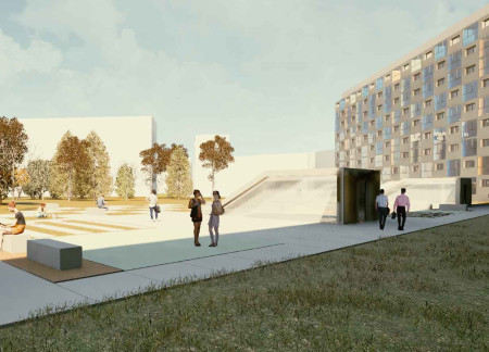 Charred Wooden Shingles and Cross-Laminated Timber Create a Versatile Community Hub  