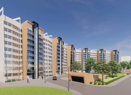 Charred Wooden Shingles and Cross-Laminated Timber Panels Form a Sustainable Urban Living Design  