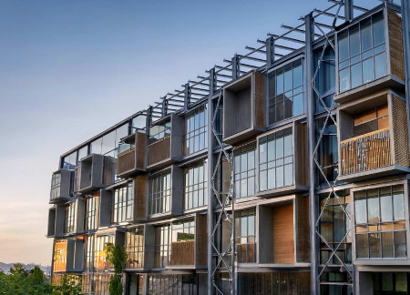 Charred Wooden Shingles and Cross-Laminated Timber Create A Versatile Community Hub