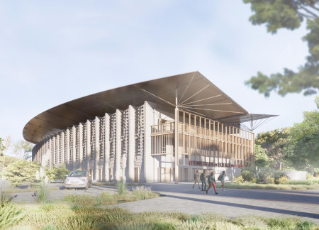 Charred Wooden Shingles and Natural Light Form a Flexible Space for Community Engagement
