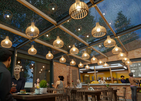 Charred Wooden Shingles and Cross-Laminated Timber Panels Shape a Sustainable Community Hub