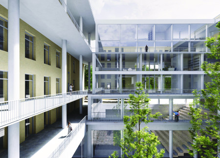 Charred Wood Shingles and Cross-Laminated Timber in a Versatile Community Space  