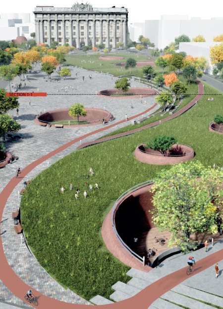 Charred Wooden Shingles Complement Cross-Laminated Timber in a Sustainable Community Space