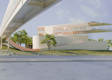 Charred Wood Shingles and Cross-Laminated Timber Create a Flexible Community Hub