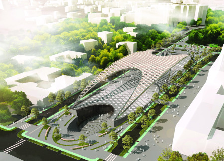 Charred Wooden Shingles and Cross-Laminated Timber Panels Create a Sustainable Community Hub  