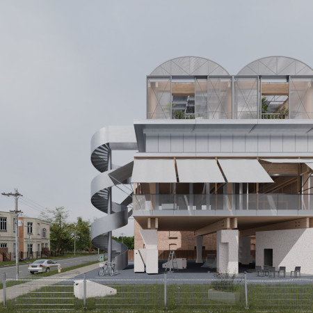 Charred Wooden Shingles and Cross-Laminated Timber Panels Create a Sustainable Community Hub