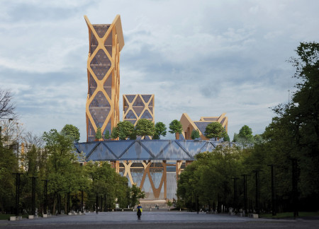 Charred Wooden Shingles and Cross-Laminated Timber Define A Sustainable Community Hub