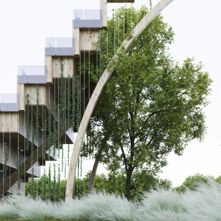 Charred Wooden Shingles and Cross-Laminated Timber Panels Form a Sustainable Community Hub  