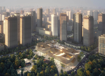 Charred Wooden Shingles and Cross-Laminated Timber Panels Create a Sustainable Community Space  