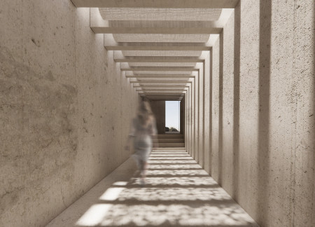 Charred Wooden Shingles and Cross-Laminated Timber Panels in a Flexible Community Space  