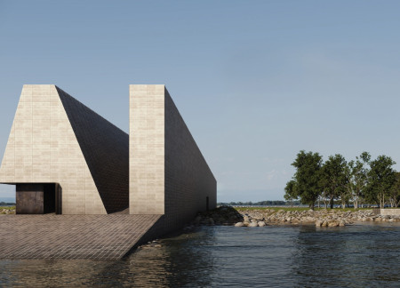 Charred Wooden Shingles and Cross-Laminated Timber Panels Form a Sustainable Community Hub