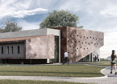 Charred Wooden Shingles and Transparent Facades in a Multifunctional Community Hub  