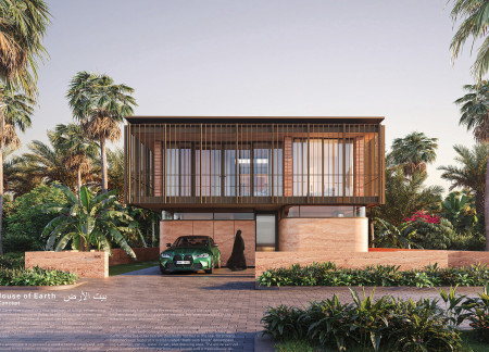 Charred Wooden Shingles and Thermal Brickwork Shape a Sustainable Community Living Space  