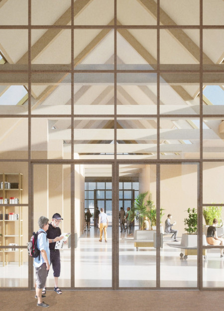 Charred Wooden Shingles and Modular Design in a Multifunctional Community Hub  