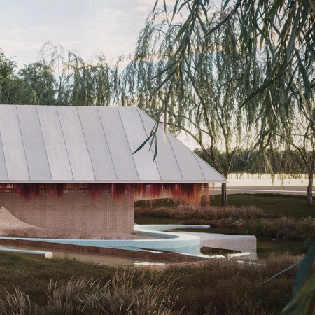 Charred Wooden Shingles and Cross-Laminated Timber Form a Community Hub Rooted in Sustainability