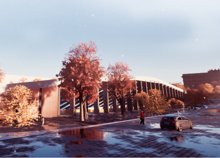 Charred Wooden Shingles and Cross-Laminated Timber Form a Versatile Community Center