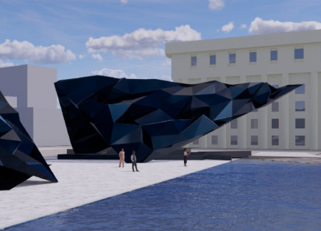 Charred Wooden Shingles and Cross-Laminated Timber Panels Shape a Harmonious Community Space  