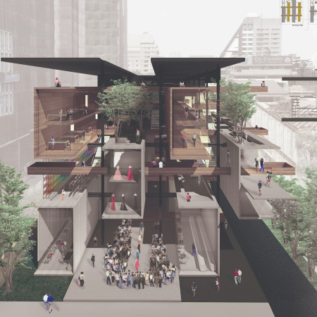 Dynamic Facade With Interactive Library Showcasing Silk Craftsmanship Through Natural Materials