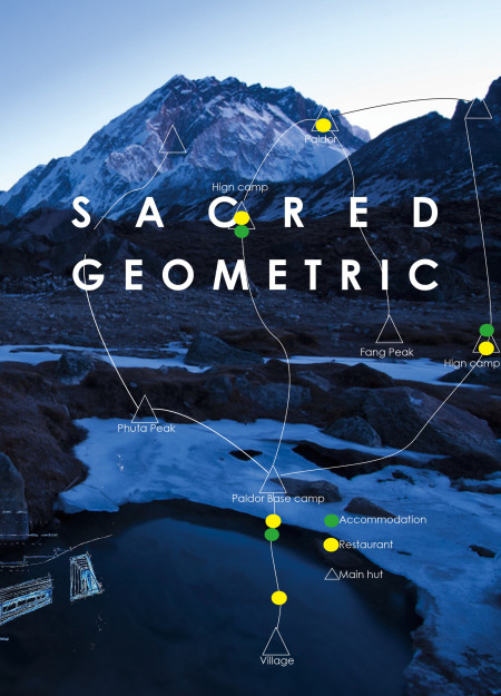 Tetrahedral Shelter Constructed with Insulated Panels and Charred Timber for Alpine Climbers