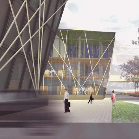 Charred Wood Shingles And Glass Facades Defining A Collaborative Fashion Hub  