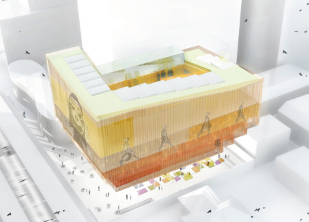 Vertical Courtyard Wrapped in Bamboo and Silk Fostering Community Engagement in Fashion Hub  
