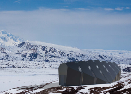 Modular Aluminum Framework With Insulated Fiberglass Panels for Eco-Friendly Base Camp Experience  