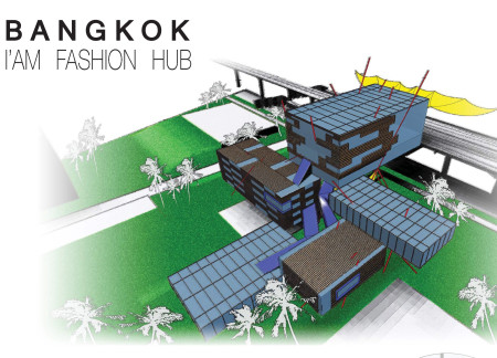 Bamboo Canopy Structures With Integrated Glazing For A Fashion Community Hub
