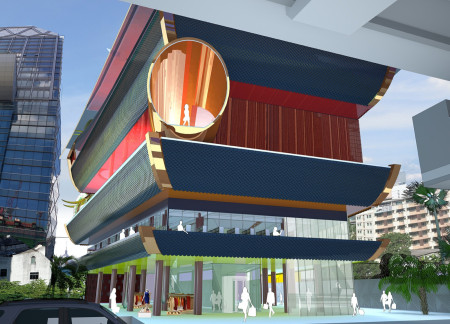 Terracotta Facade and Golden Mosaic Create a Cultural Hub for Fashion Education