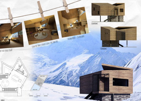 Charred Wooden Shingles and Prefabricated Wood Form a Sustainable Mountain Retreat