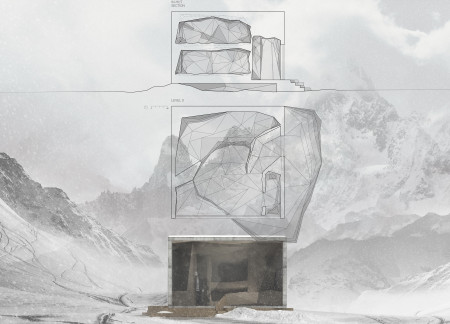 Mountain retreat utilizing cross-laminated timber and charred wood shingles for sustainable design