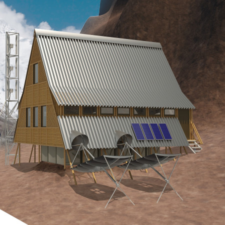 Bamboo Structure Enhanced by Thermal Mass and Solar Technology in a Mountain Retreat
