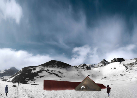 Corten Steel Roof Blending With Local Timber in a Community-Focused Mountain Retreat