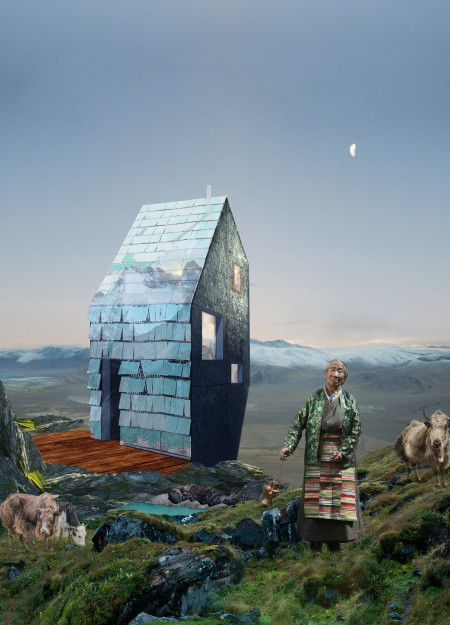 Wind Turbine-Integrated Cabins Crafted from Local Timber in the Himalayan Wilderness  