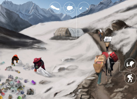 Repurposed Aluminium and Bamboo Cabin for High-Altitude Sustainability  