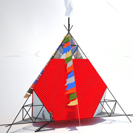 Pneumatic Walls and Aluminum Framework Enhance Sustainability in Mountain Shelter Design