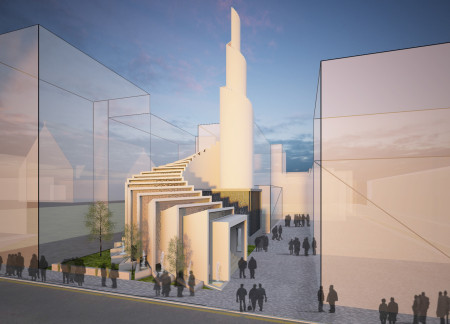 Curvilinear Design Featuring Mushrabiya Screens and Seismic-Resilient Concrete for Reflection and Remembrance  