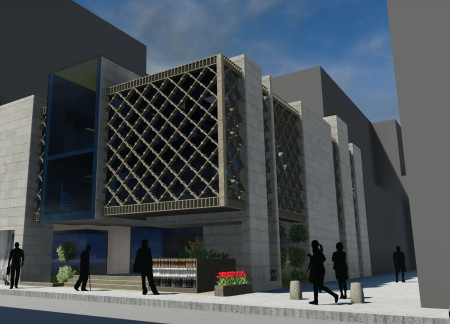 Spiral Staircase and Glass Facade Enhancing Community Engagement in Sustainable Design