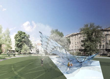 Mist-Dispersing Structure Using Polycarbonate and Steel for Enhanced Urban Air Quality