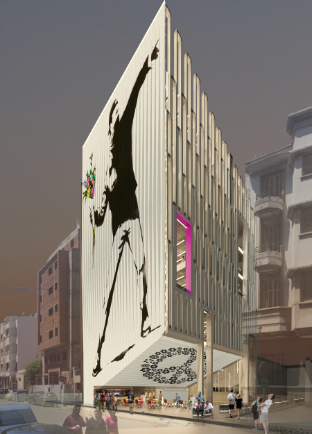 LED-Enhanced Glass Facade and Reinforced Concrete Create A Multifunctional Community Center  
