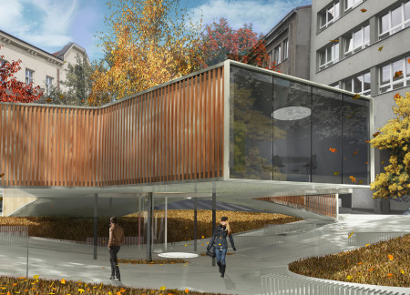 Health Facility Featuring a Breathing Facade with Maple and White Oak Accents